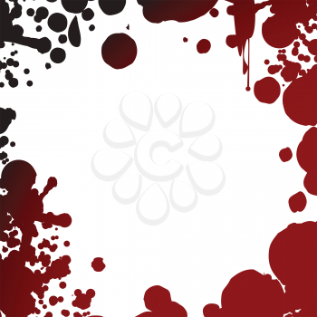 Royalty Free Clipart Image of a Red Splattered Frame