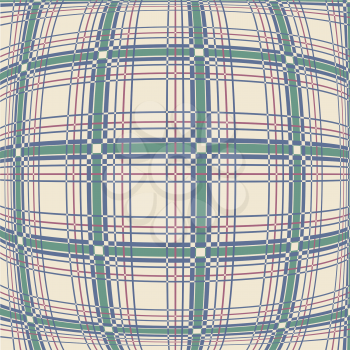 Royalty Free Clipart Image of an Inflated Plaid Pattern