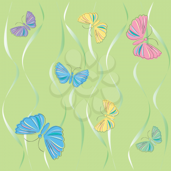 Royalty Free Clipart Image of Butteflies