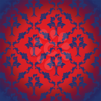Royalty Free Clipart Image of a Damask Textured Background