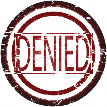 Royalty Free Clipart Image of a Denied Sign