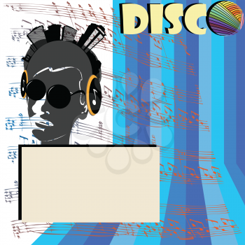 Royalty Free Clipart Image of a Flyer For a Discotheque