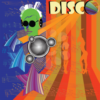 Royalty Free Clipart Image of a Disco Flyer