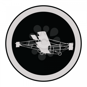 Royalty Free Clipart Image of a Vintage Plane