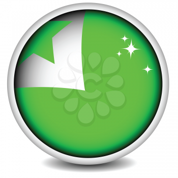 Royalty Free Clipart Image of an Esperanto Flag Button