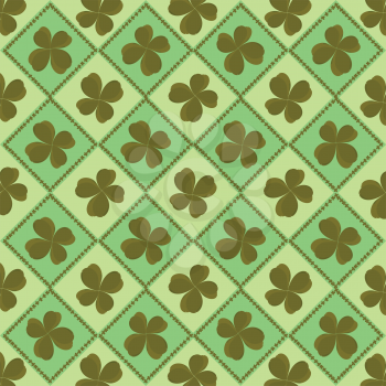 Royalty Free Clipart Image of a Four Leaf Clover Background