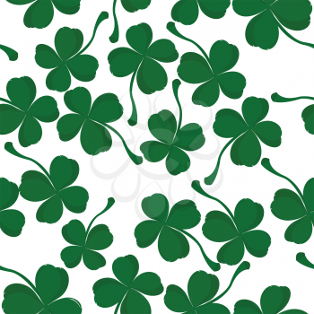 Royalty Free Clipart Image of a Shamrock Pattern