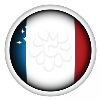 Royalty Free Clipart Image of a French Flag Button