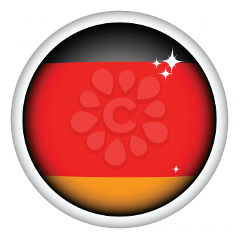 Royalty Free Clipart Image of a German Flag Button