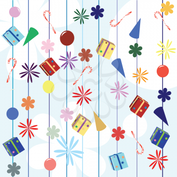Royalty Free Clipart Image of Presents on a White Background