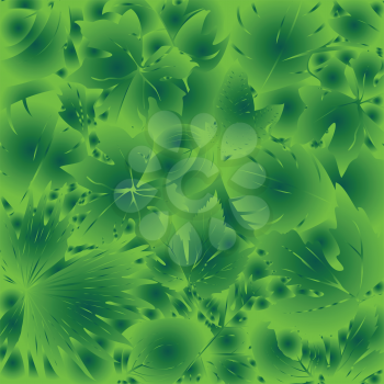 Royalty Free Clipart Image of a Green Leaf Background