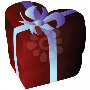 Royalty Free Image of a Heart Shaped Gift Box