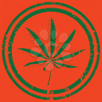 Royalty Free Clipart Image of a Hemp Sign