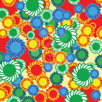 Royalty Free Clipart Image of a Busy Floral Background