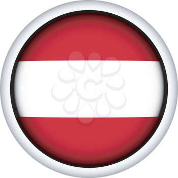Royalty Free Clipart Image of a Latvian Flag Button