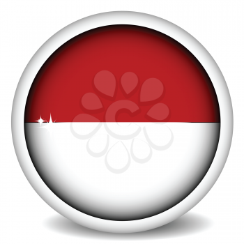Royalty Free Clipart Image of a Monaco Flag Button