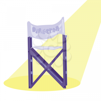 Royalty Free Clipart Image of a Movie Director's Chair