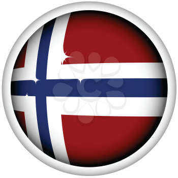 Royalty Free Clipart Norwegian Flag Button