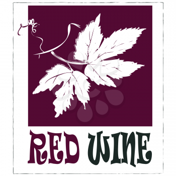 Royalty Free Clipart Image of a Red Wine Label