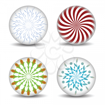 Royalty Free Clipart Image of Retro Buttons
