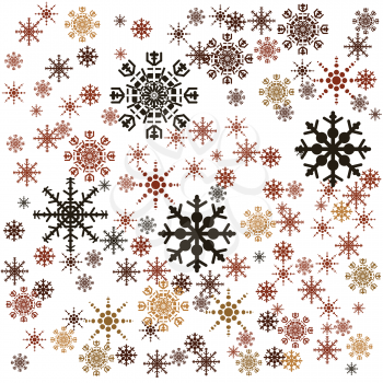 Royalty Free Clipart Image of a Snowflake Design Background