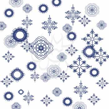 Royalty Free Clipart Images of a Lot of Snowflakes on a White Background