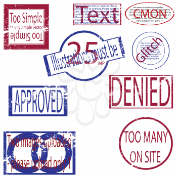 Royalty Free Clipart Image of Stamps