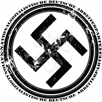 Royalty Free Clipart Image of the Symbol for the World War II German Nationalist Party