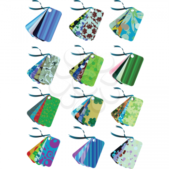 Royalty Free Clipart Image of a Collection of Tags