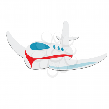 Royalty Free Clipart Image of a Plane on a White Background