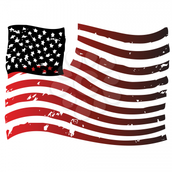 Royalty Free Clipart Image of a U.S. Flag