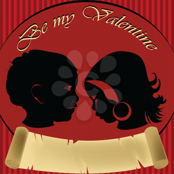 Royalty Free Clipart Image of a Valentine Card