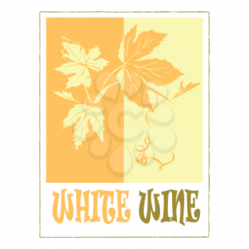 Royalty Free Clipart Image of a White Wine Label