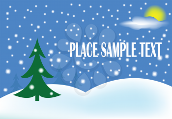 Royalty Free Clipart Image of a Winter Scene