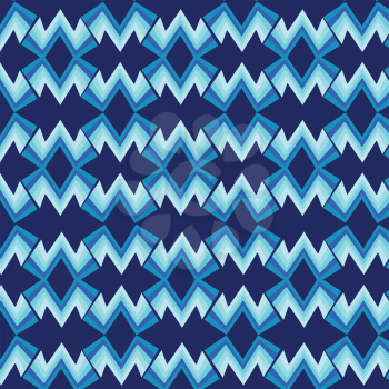 Royalty Free Clipart Image of a Blue Background With Retro Stripes