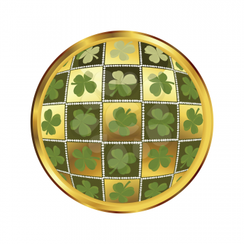 Royalty Free Clipart Image of a St. Patrick's Day Button
