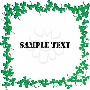 Royalty Free Clipart Image of a Clover Frame