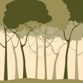 Royalty Free Clipart Image of a Green Forest Background