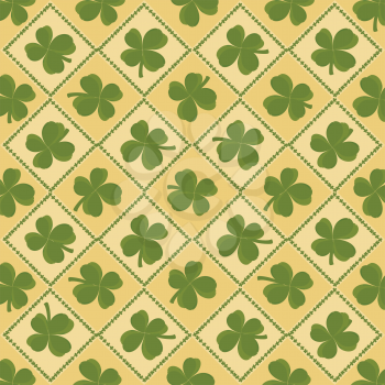 Royalty Free Clipart Image of a St. Patrick's Day Shamrock Background