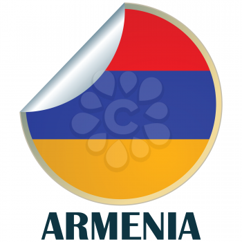 Royalty Free Clipart Image of a Sticker for Armenia