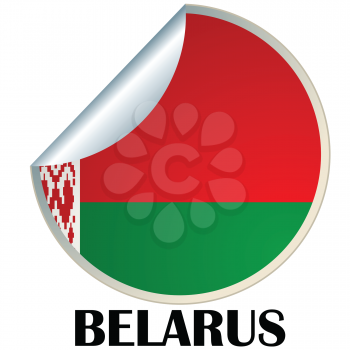 Royalty Free Clipart Image of a Belarus Sticker