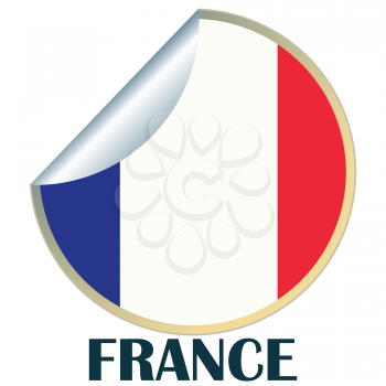 Royalty Free Clipart Image of a French Sticker
