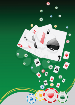 Casino background with gambling elements