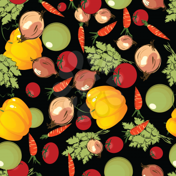 Saemless background with vegetables, pattern