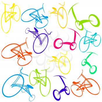  Hand drawn bicycle Doodles
