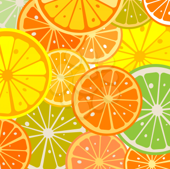 Background with juicy lemon slices
