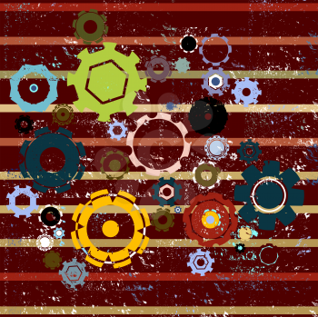 Grunge cogwheels background- abstract art