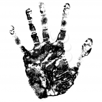 Hand print, scalable to any size without any loss of resolution