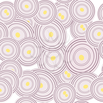 Onion slices background illustration, pattern