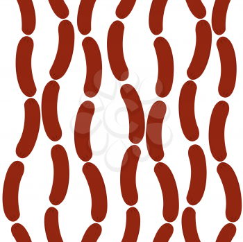 Hanging sauseges background illustration, pattern